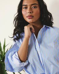 Henning x US Madison Shirt - Blue/White Stripe