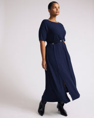 Serena Boatneck Divine Jersey Dress - Midnight