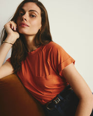 Light-As-Air Boy Tee - Italian Orange