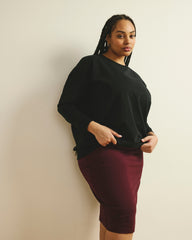 Danube Jersey Skirt - Black Cherry