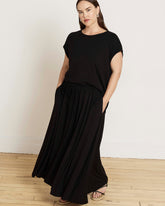 Tessa Liquid Jersey Skirt - Black