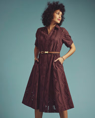 Tina Cotton Poplin Shirtdress - Peppercorn
