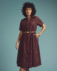 Tina Cotton Poplin Shirtdress - Peppercorn