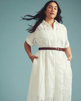 Tina Cotton Poplin Shirtdress - White