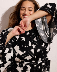 Lio Linen Blend Dress - Santiago Print