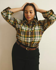 Henning x US Madison Shirt - Brown Plaid