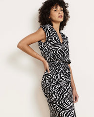 Tish Divine Jersey Kaftan - Black Bosco Print