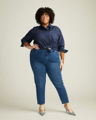 Minimalist Stretch Cotton Chambray Shirt - Dark Indigo