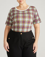 Tee Rex - Purple Plaid