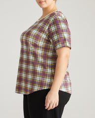 Tee Rex - Purple Plaid