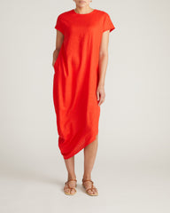 Iconic Stretch Linen Blend Geneva Dress - Shoreline Sunset