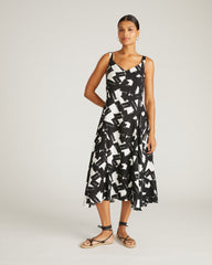 Sunshower Flowy Linen Blend Dress - Santiago Print
