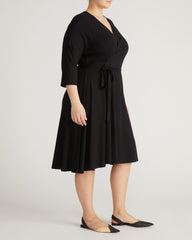 The Divine Jersey Wrap Dress - Black