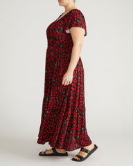 Kahlo Liquid Jersey Dress - Very Cherry Print