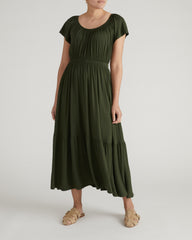 Kahlo Liquid Jersey Dress - Coratina Green