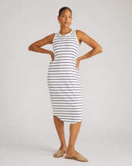 Romera Ribbed Dress - Nautical Navy Stripe
