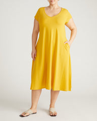 Danna Jersey Dress - Goldenrod