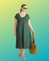 Danna Jersey Dress - Conifer