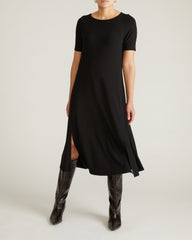 Serena Boatneck Divine Jersey Dress - Black