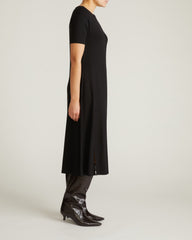 Serena Boatneck Divine Jersey Dress - Black