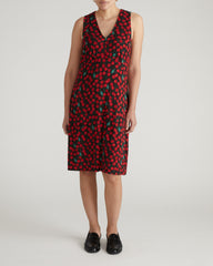 Lila Tie-Back Liquid Jersey Dress - Very Cherry Print
