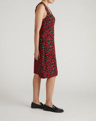 Lila Tie-Back Liquid Jersey Dress - Very Cherry Print