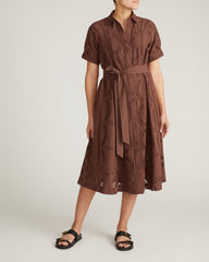 Tina Cotton Poplin Shirtdress - Peppercorn