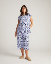 Lotti Jersey Culottes - Petal Palette Print in Jacaranda