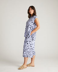 Lotti Jersey Culottes - Petal Palette Print in Jacaranda