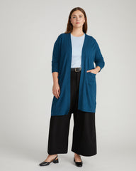 Savvy Double Knit Duster - Deep Teal