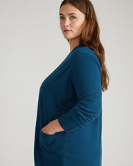 Savvy Double Knit Duster - Deep Teal