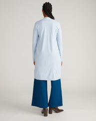 Savvy Double Knit Duster - Silver Blue