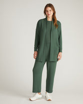 TravelKnit Minimalist Cardigan - Conifer