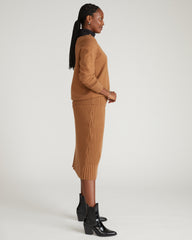 Noomi Cold Shoulder Sweater - Classic Camel