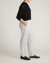 Positano Pointelle Mock Neck Sweater - Black