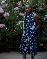 Lotti Jersey Culottes - Navy Santiago Print