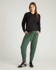TravelKnit V Neck Hoodie - Black