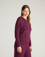 TravelKnit V Neck Hoodie - Gamay