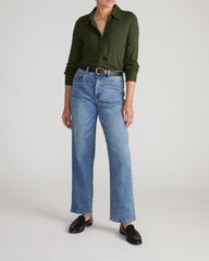 Elbe Liquid Jersey Shirt Classic Fit - Coratina Green