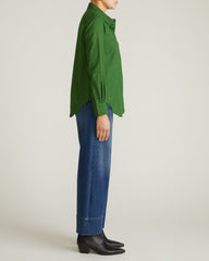 Elbe Stretch Linen Blend Shirt - Green Park