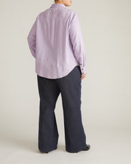 Elbe Stretch Linen Blend Shirt - Orchid