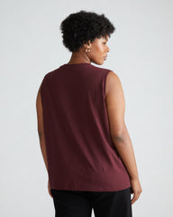 Patti Muscle Tank - Black Cherry