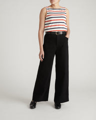 Noyack Breton Stripe Boatneck Tank - Red/White/Blue Stripe