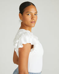 Magnolia Ribbed Top - White