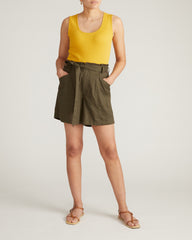 Daisy Ribbed Tank - Goldenrod