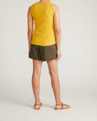 Daisy Ribbed Tank - Goldenrod