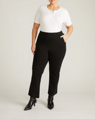 Henley Short Sleeve Ribbed Tee - White