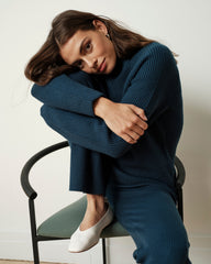 Knitted Mila Pants - Deep Teal