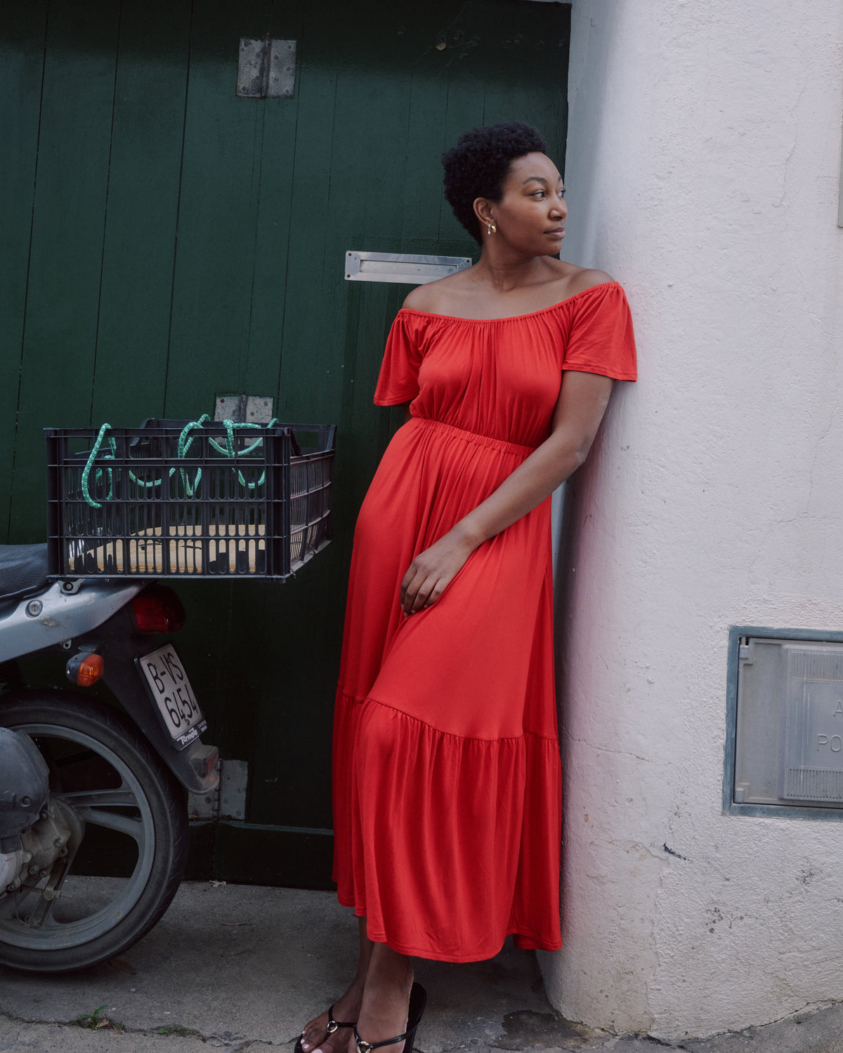 Kahlo Liquid Jersey Dress - Lipstick