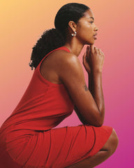 Cai High Neck Tank Dress - Ruby Red